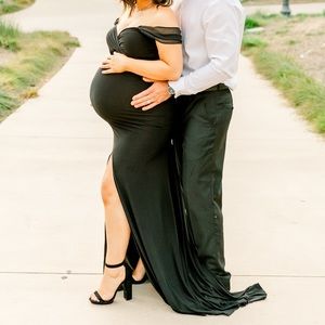 Black maternity gown ✨